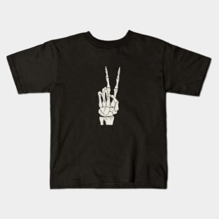 skeleton - victory signs hand Kids T-Shirt